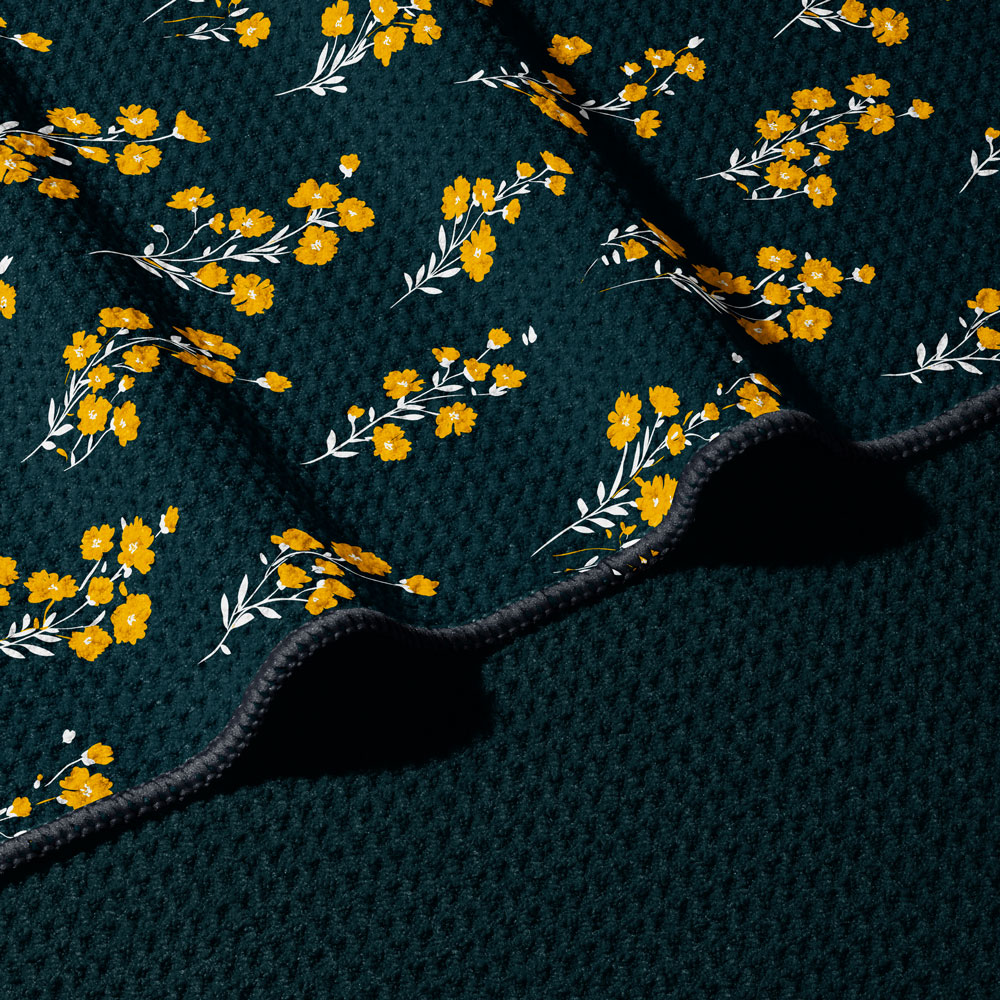 Linge à vaisselle bouquet doré