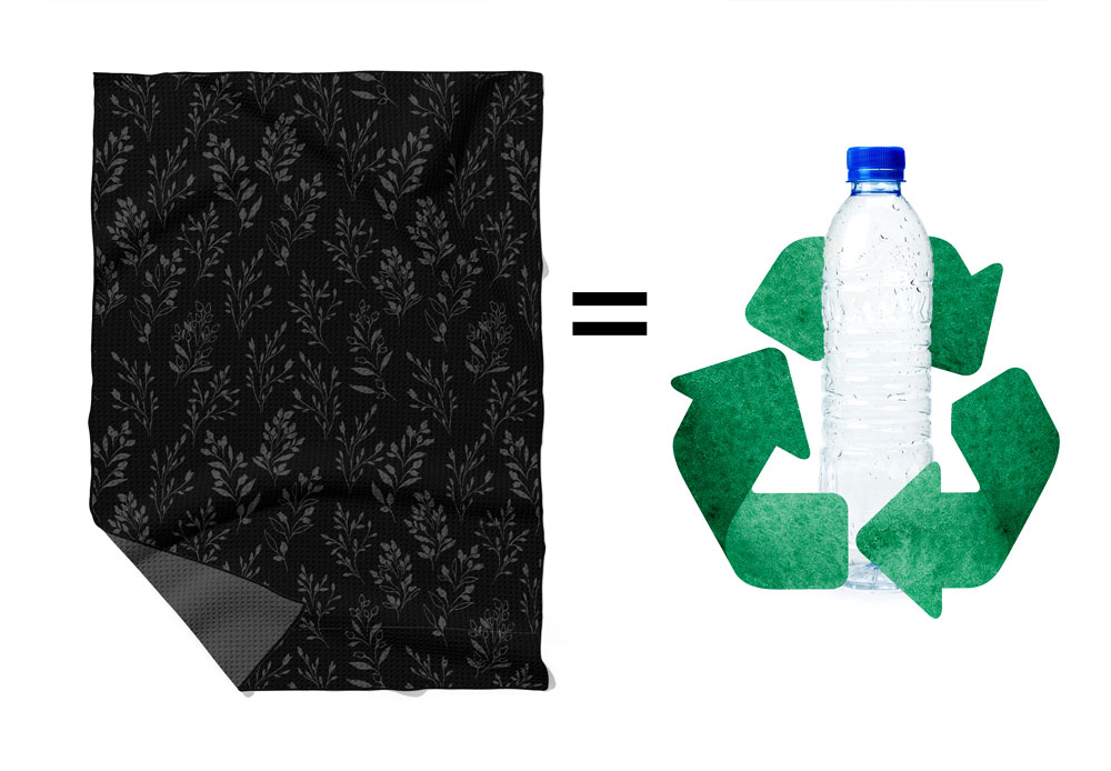 Linge à vaisselle fleurs des champs recycle