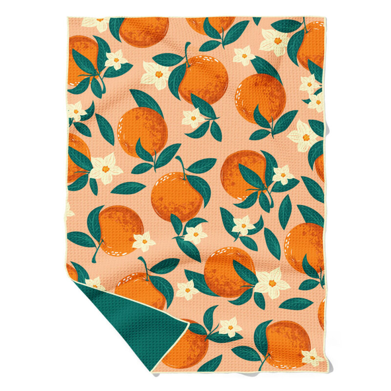 Linge à vaisselle orange matinal