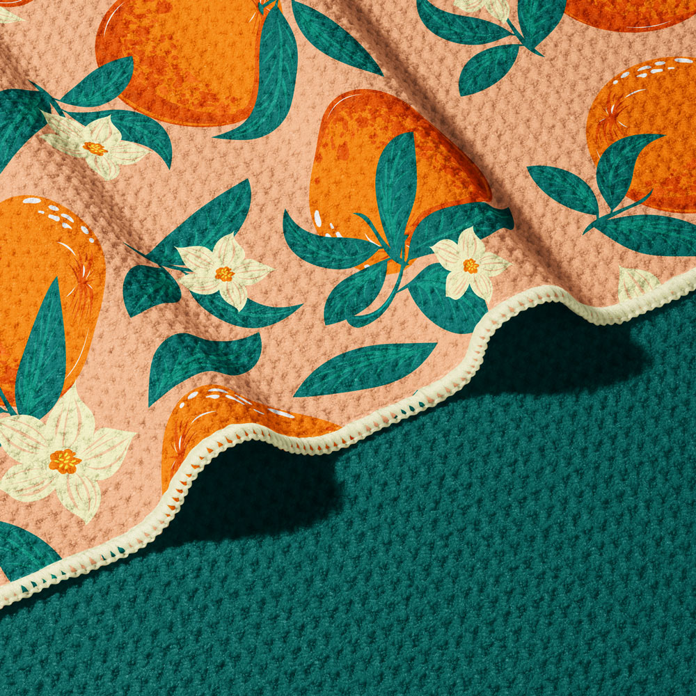 Linge à vaisselle orange matinal