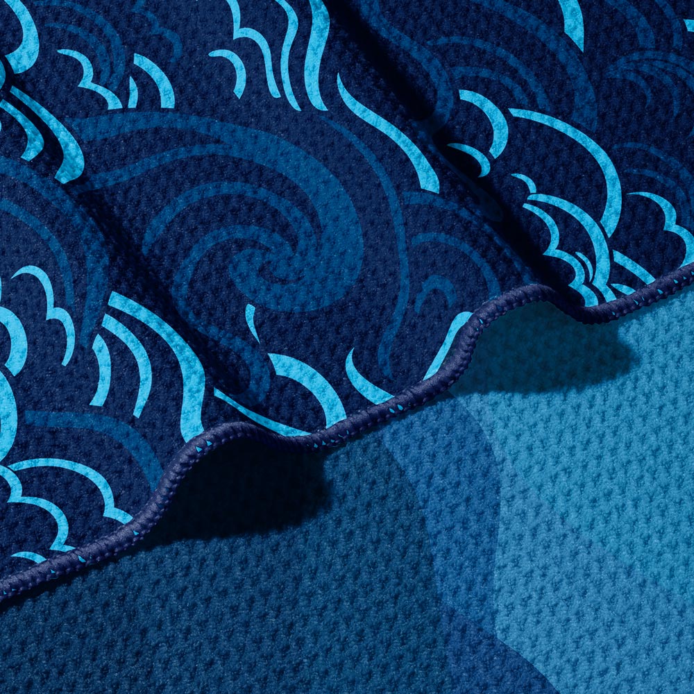 Serviette Bleu océan absorption
