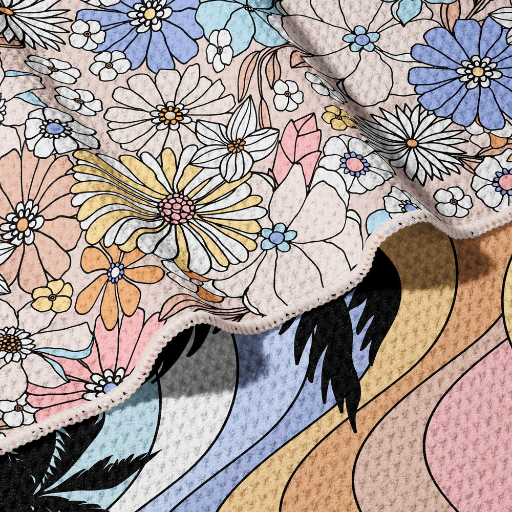 Serviette groovy retro absorbant