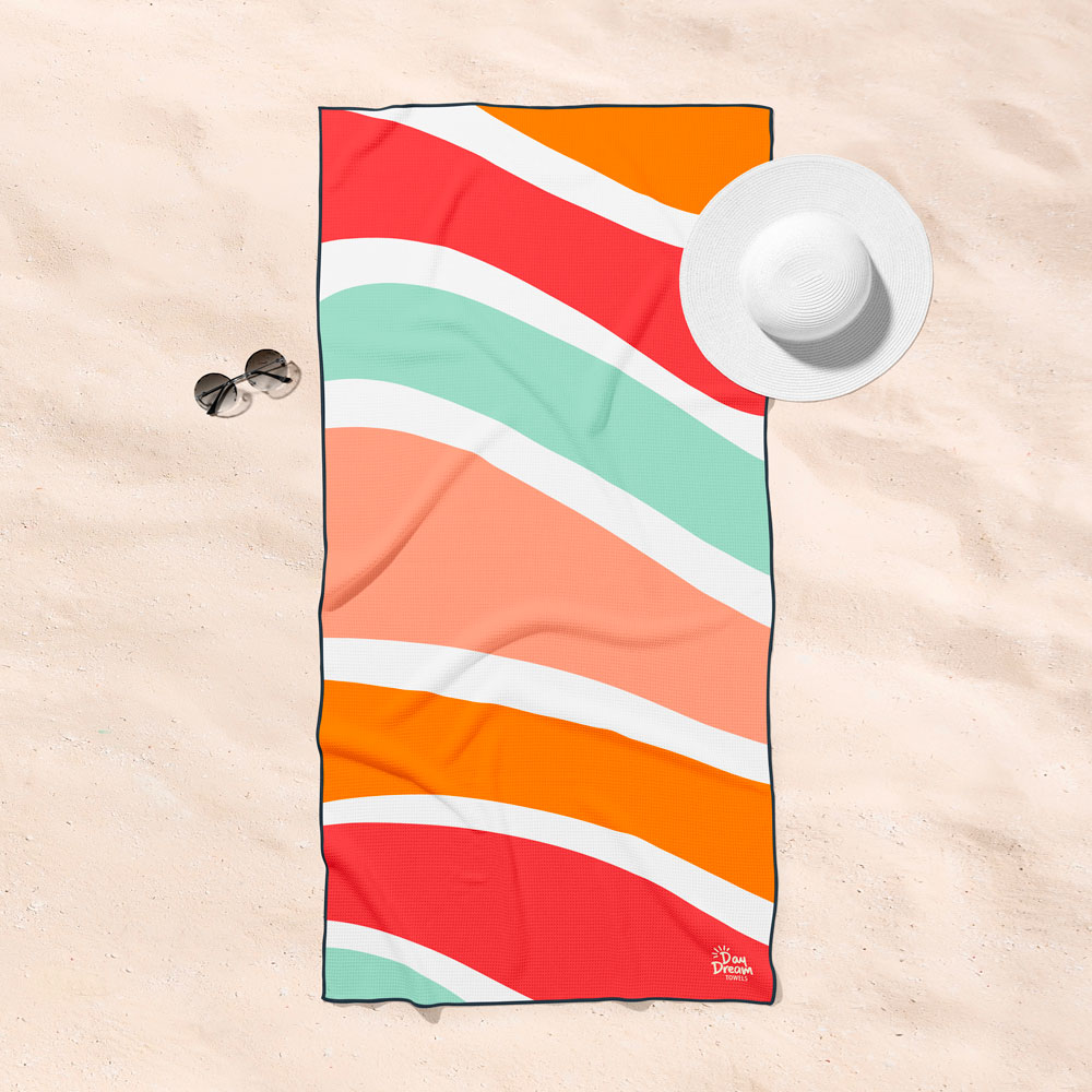 Serviette vague d'hibiscus verso