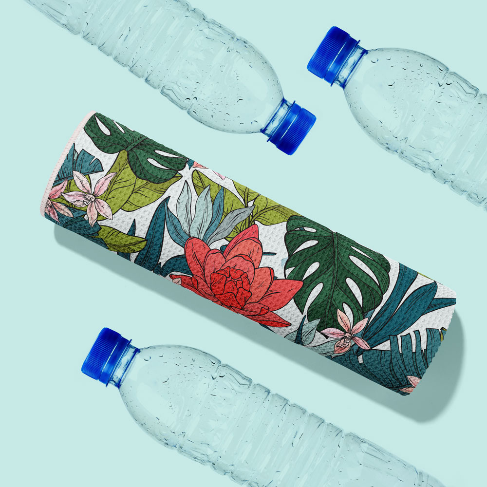 Serviette jardin tropical matière recyclé