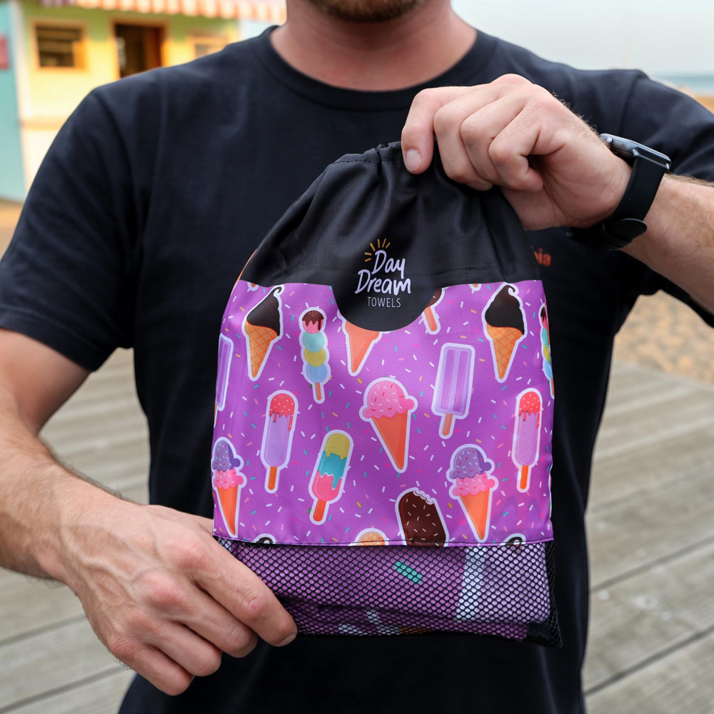 Serviette douceur givrée sac
